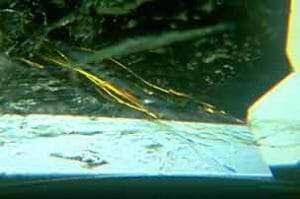 Filling substances flashes orange in this image. (Photo by: R.W. Hughes)