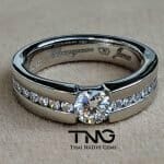 Platinum diamond wedding Band engagement ring in Bangkok